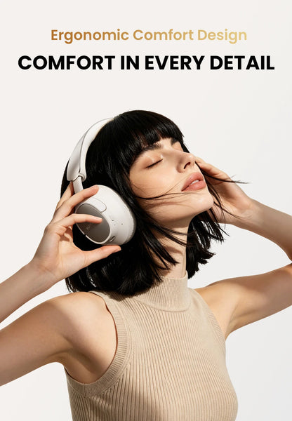 Cuffie Over-Ear HAYLOU FlowLoop S33 con Cancellazione Attiva del Rumore 45dB, Audio Hi-Res LDAC, Auricolari Bluetooth Wireless, 100 Ore di Autonomia