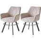 EGOONM 2/4PCS Sedie da pranzo moderne girevoli con braccioli, sedie imbottite in tessuto, 360 °   Sedie Girevoli con Gambe in Metallo