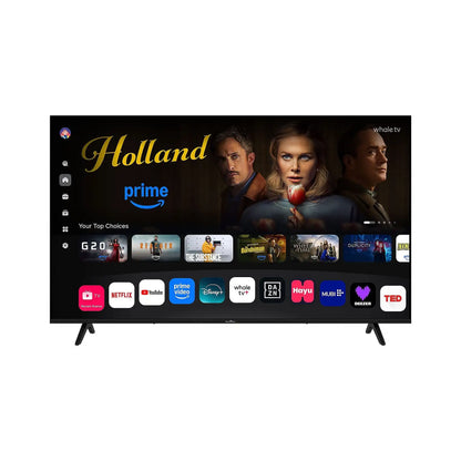 Smart Tech 55QH02K 55 Inch QLED 4K Smart TV - Whale OS UHD Television, HDR, WiFi, Bluetooth, DVB-T2/S2/C, 3 HDMI, 2 USB, Dolby Digital Plus