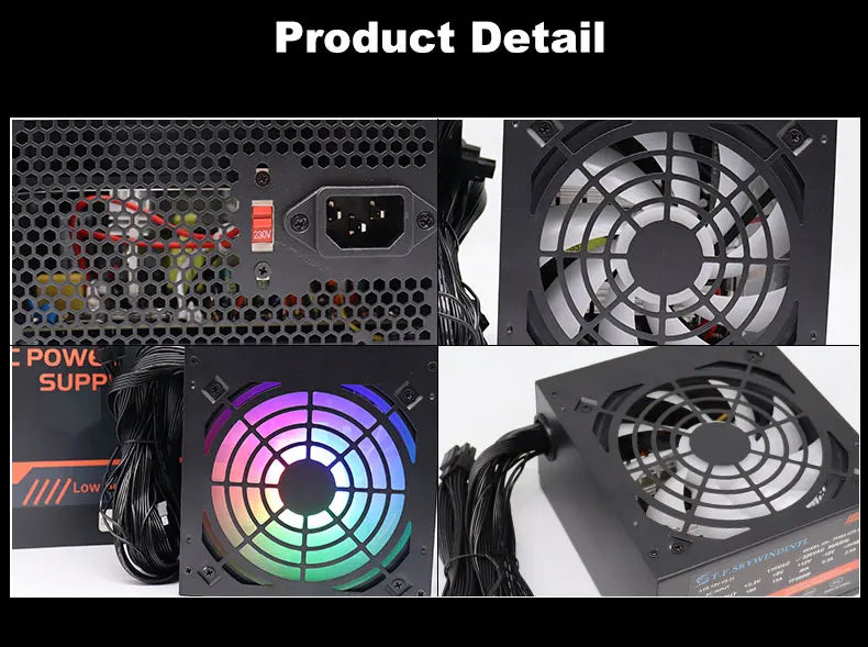 Fonte 500w PSU12V Alimentatori per PC Per Ufficio 500W 24pin ATX Alimentatore per computer PSU 500W Alimentazione per PC Gaming PC Gamer Sorgente Gioco