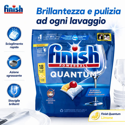 Confezione da 3 Finish Powergel Fresh, gel detersivo liquido per lavastoviglie multiazione, 30 lavaggi per flacone, 90 lavaggi totali