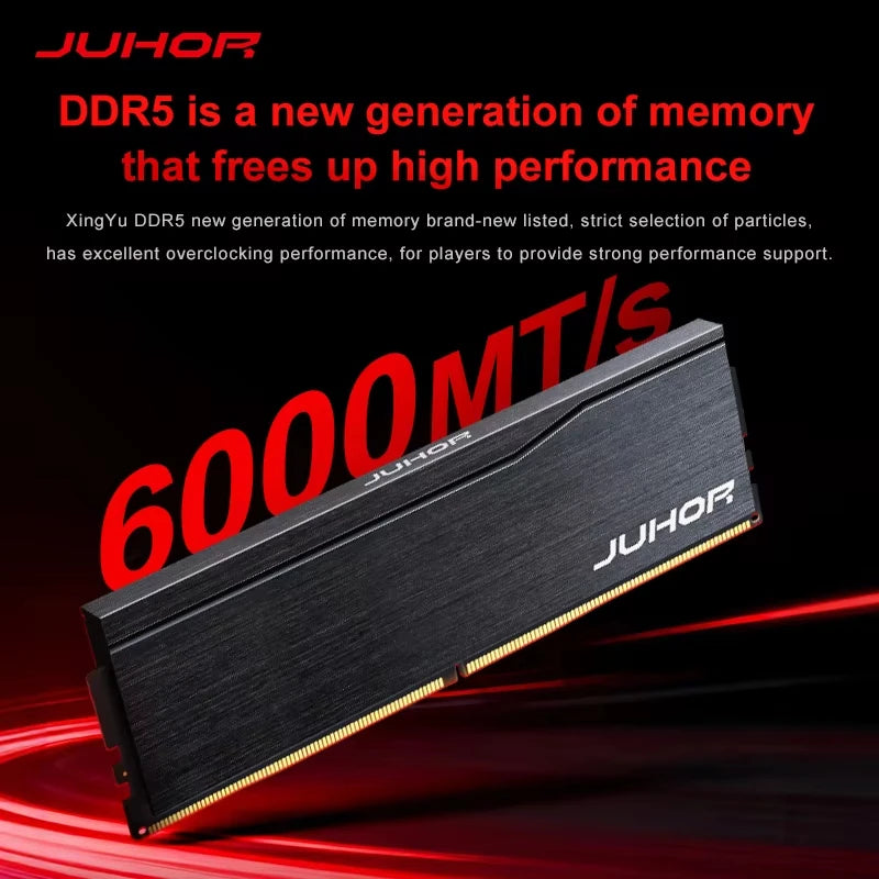JUHOR RAM DDR5 16GB 6000MHz Memoria per Computer Desktop da Gaming Fai-da-te