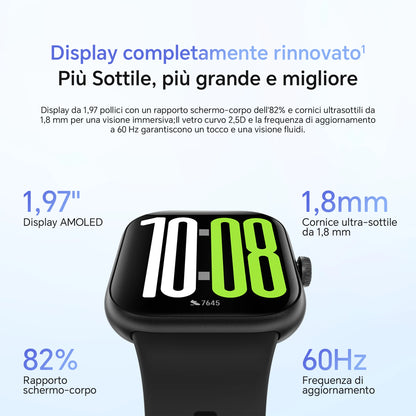 HONOR CHOICE Watch 2 Pro Uomo Donna, 1.97" Orologio Smartwatch con Chiamata Bluetooth, Batteria 14 giorni, GPS, 120+ Sportive Smart Watch con Sonno e Cardiofrequenzimetro, 5ATM per Android iOS, Nero