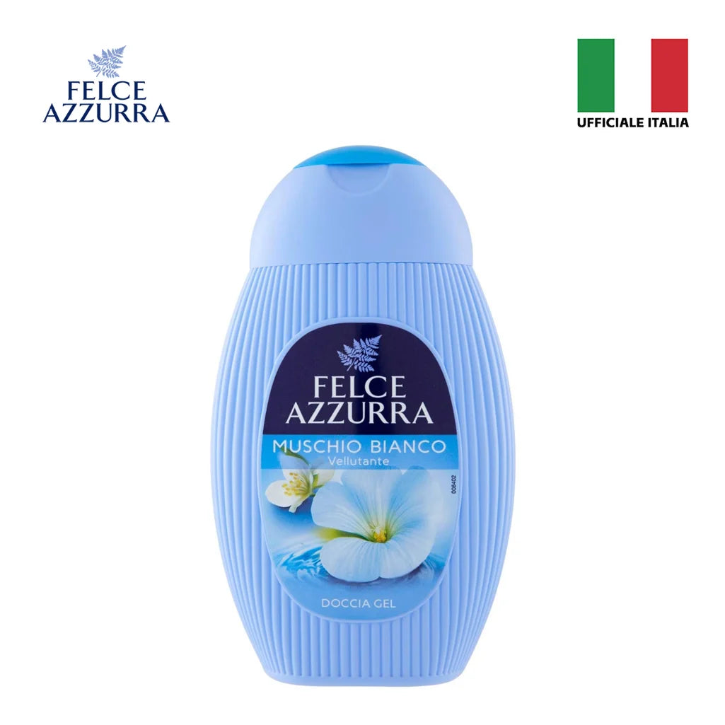 Confezione da 12 Felce Azzurra Doccia Muschio 250 ml, bagnodoccia profumato per la detersione quotidiana, 3 L totali