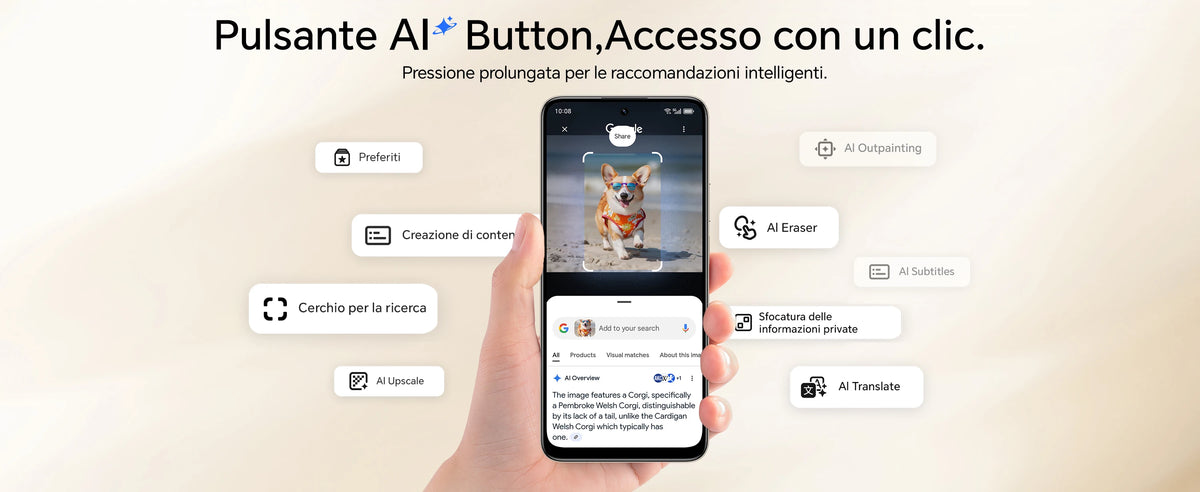 HONOR 400 Smart 4G Smartphone Dual SIM NFC Android 15, 6500mAh Dual Cell Batteria, 108MP+2MP con Pulsante AI Telefono, 6.77 Pollici 120 Hz Comfort Display, 5 stelle SGS&IP65