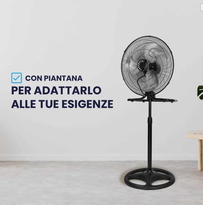 VENTILATORE A PIANTANA INDUSTRY 80W 3 IN 1