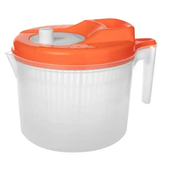 Centrifugatore per Insalata-Grande 6 Litri con Manico e beccuccio Misure- Asciugatura Rapida e Uniforme, Preserva la Croccantezza delle Verdure, Utensile da Cucina
