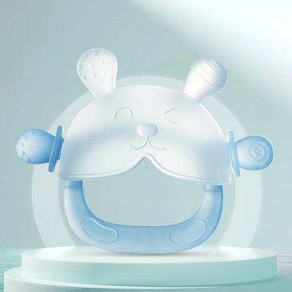 MAMIJOY 1 Pezzo Anello Massaggiagengive per Neonati, Anti-Caduta, in Silicone, per l'Allenamento alla Masticazione, Senza BPA, per Bambini di 2 Mesi, Neonati YJ0