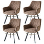 EGOONM 2/4PCS Sedie da pranzo moderne girevoli con braccioli, sedie imbottite in tessuto, 360 °   Sedie Girevoli con Gambe in Metallo