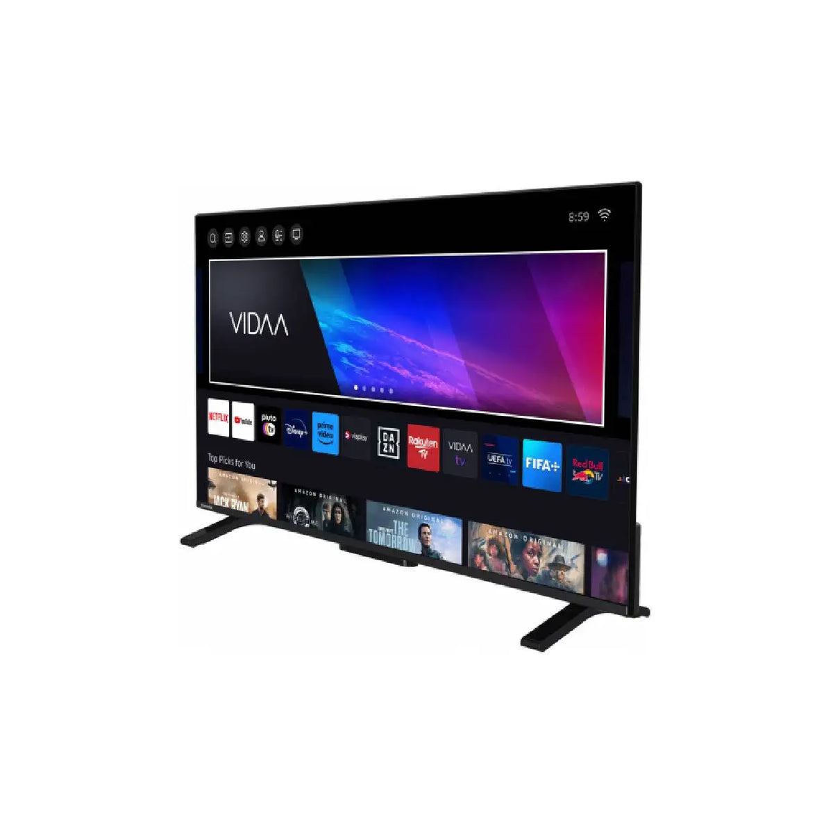 Toshiba 43QV2463DA 43 Inch QLED 4K Smart TV - Ultra HD VIDAA, Dolby Vision HDR, WiFi, Bluetooth, DVB-T2/C/S2, 3 HDMI, 2 USB, Dolby Audio, Onkyo