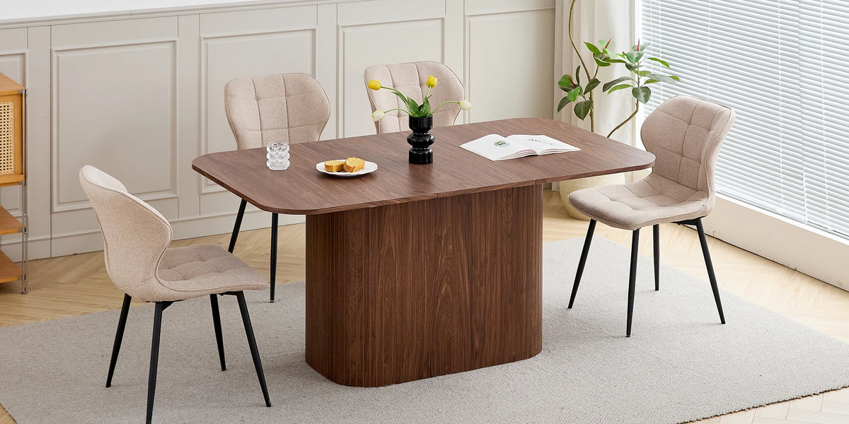 EGOONM Tavolo da pranzo rettangolare in legno massello in stile nordico, tavolo da pranzo per lettura e tempo libero, 160 * 90 cm
