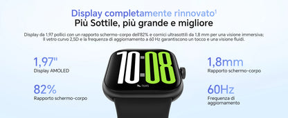 HONOR CHOICE Watch 2 Pro Uomo Donna, 1.97" Orologio Smartwatch con Chiamata Bluetooth, Batteria 14 giorni, GPS, 120+ Sportive Smart Watch con Sonno e Cardiofrequenzimetro, 5ATM per Android iOS, Nero