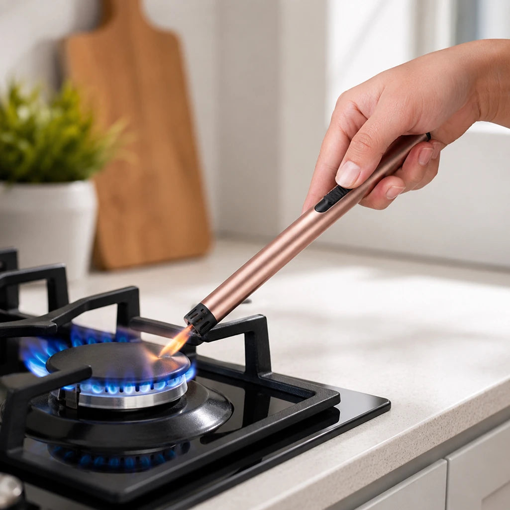 Confezione da 25 accendini a gas Rocket ricaricabili, 5 colori assortiti, accendini multiuso per barbecue, campeggio, camino e cucina, senza gas