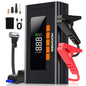 Avviatore di Emergenza per Auto con Compressore d'Aria Senza Fili, Gonfiatore Pneumatici, Booster Batteria con Power Bank e Torcia LED, Avviatore 12V per Tutti i Veicoli a Benzina o Diesel fino a 10.0L, Avviatore di Emergenza