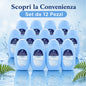 Confezione da 12 Felce Azzurra Doccia Micellare 250 ml, bagnodoccia per la detersione quotidiana, 3 L totali
