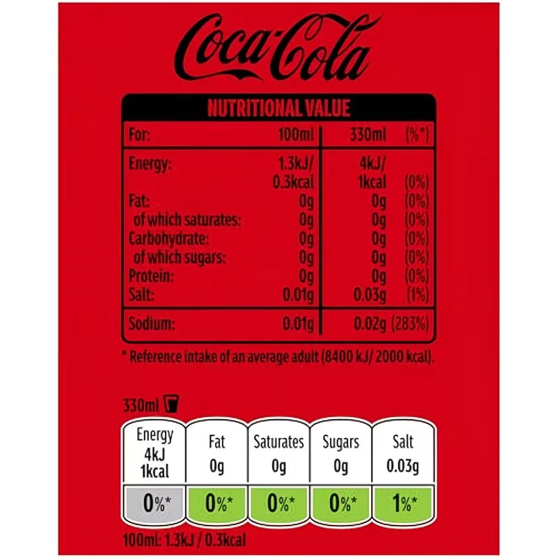 COCA COLA IN LATTINE DA 24 PZ ZERO/SENZA CAFFEINA
