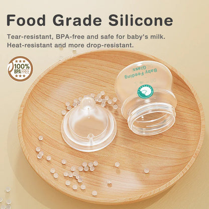MAMIJOY Biberon anti-stocar Bottiglie di vetro per neonati 90/160ML Biberon per latte anti-flatulenza Infantile BPA gratuito 0-3 mesi