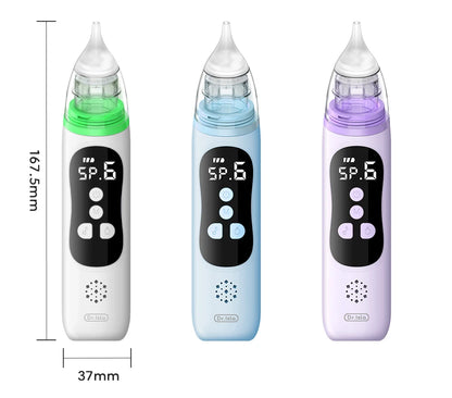 MAMIJOY Bambino Naso Cleaner Silicone Aspirazione Regolabile Elettrico Bambino Aspiratore Nasale Sicurezza Conveniente A Basso Rumore U94