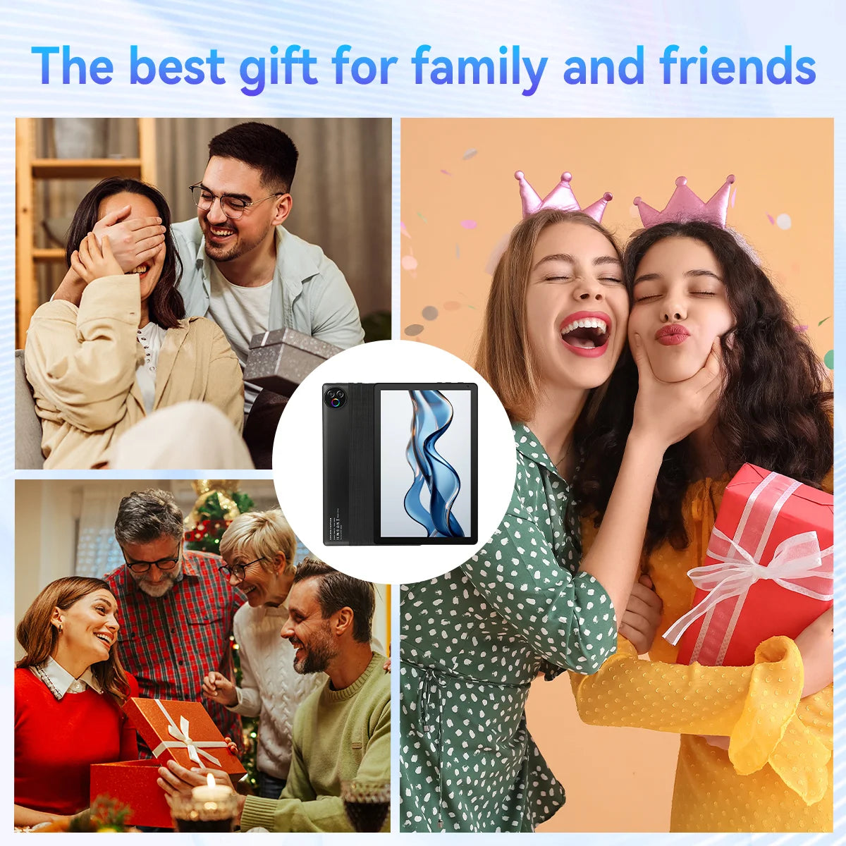 Evermyth KB1001L Tablet Android 16 OS certificato GMS da 10,1'' 1,8GHz 24GB (3GB+21GB) RAM espandibile 64GB ROM A333 CPU 5-Core 1TB espandibile Schermo HD IPS Touch WiFi6 Set tastiera, custodia, mouse, stilo e cuffie