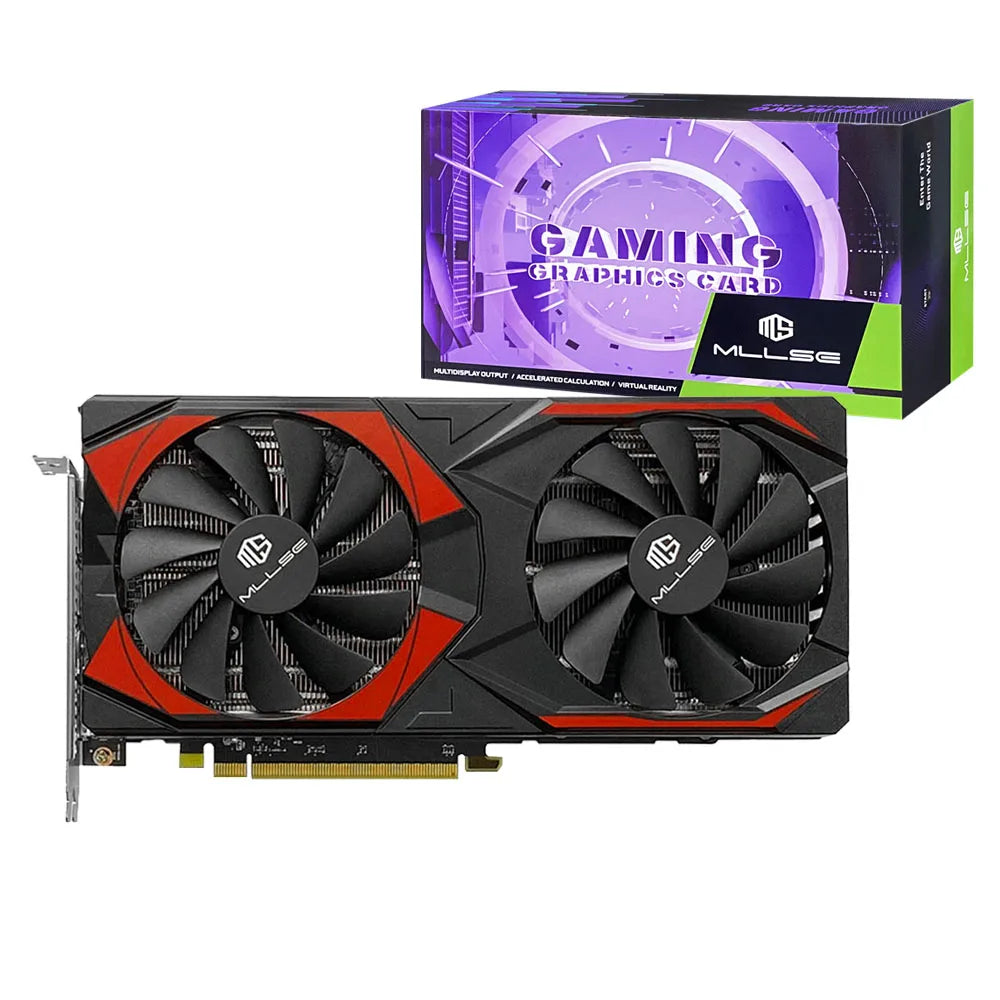 Scheda Grafica da Gaming MLLSE RX 5600 XT 6GB, 192bit GDDR6, 8pin PCI-E 4.0, GPU AMD Radeon per Giochi, Scheda Video Desktop RX 5600XT 6GB