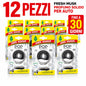 Confezione da 6 o 12 Arbre Magique POP Fresh Musk, profumatori auto solidi, fragranza morbida e fresca, formato scorta per auto, furgone, armadio e piccoli ambienti