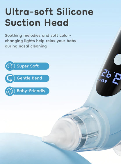 MAMIJOY Aspiratore nasale elettrico 2 in 1 per bambini e funzione nebulizzatore 6 modalità di aspirazione e nebulizzatore musicale per bambini e pulitore nasale U95
