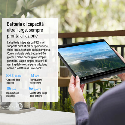 HONOR Pad X8a Tablet da 11", Display con Protezione degli Occhi a 90Hz, Batteria da 8300mAh, 4 Altoparlanti, Android 14, WiFi, Space Gray
