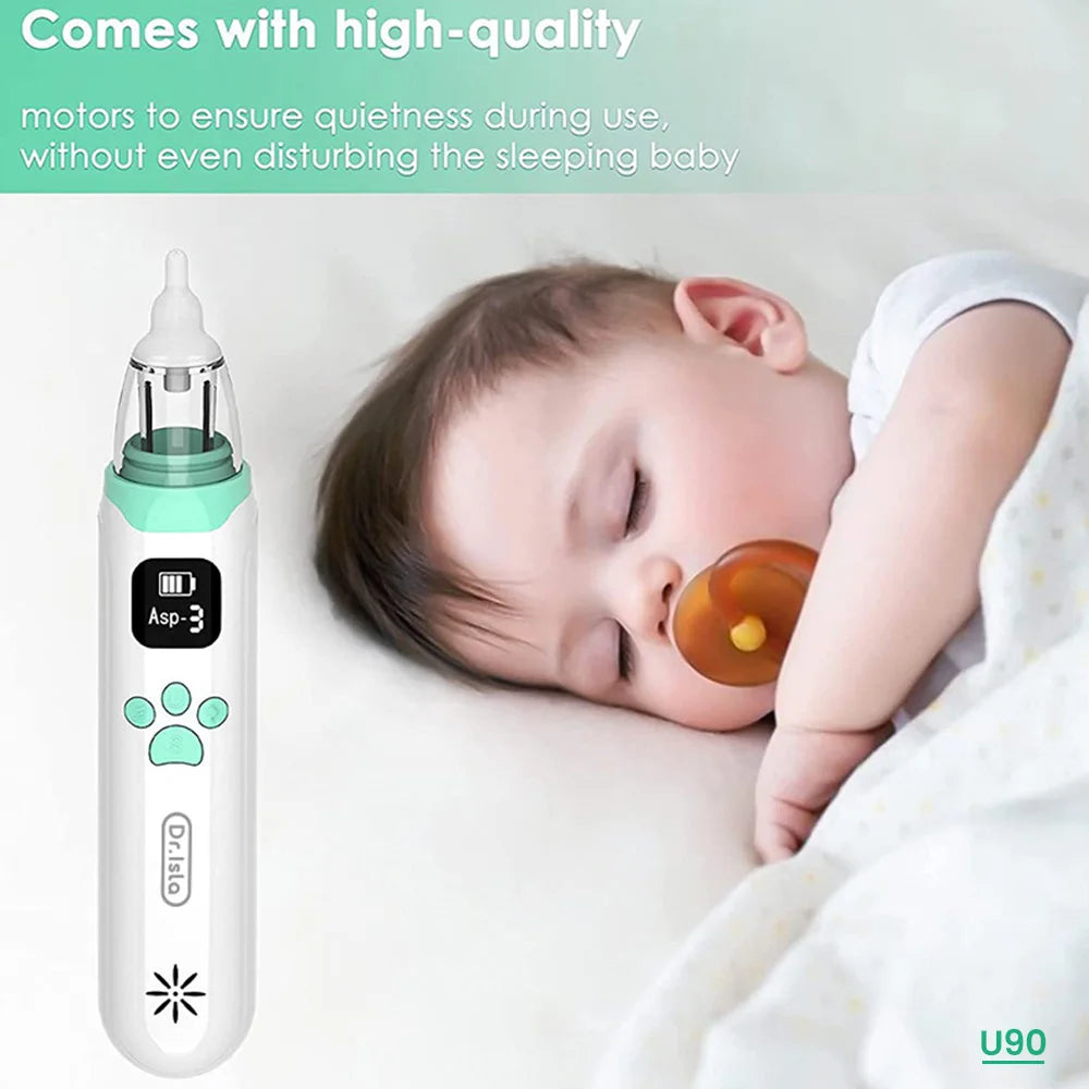 MAMIJOY Aspiratore nasale elettrico per bambini, pulitore nasale silenzioso per neonati, per ostruzioni e rinite, aspiratore nasale per neonati U94