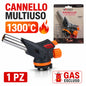 Confezione da 1 testa di cannello a gas Qback con adattatore Ø 22 mm, torcia da cucina e accenditore multiuso per cucina, barbecue e piccoli lavori compatibili