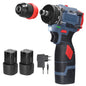 Trapano Cordless Brushless 16.8V 45Nm a 2 Velocità con Luce LED, Trapano Elettrico Ricaricabile per Fai-da-Te Domestico, Lavorazione del Legno e Foratura del Metallo con 2 Batterie da 1300mAh