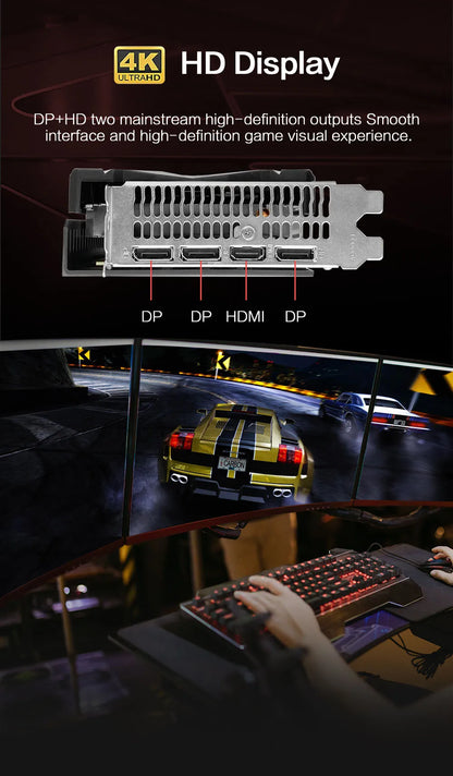Scheda Grafica da Gaming MLLSE RX 5600 XT 6GB, 192bit GDDR6, 8pin PCI-E 4.0, GPU AMD Radeon per Giochi, Scheda Video Desktop RX 5600XT 6GB