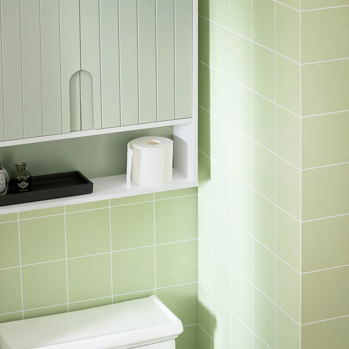 SoBuy BZR140-GR bagno e cucina Parete Bagno Armadio sospeso Armadio Bianco 60x15x54 cm