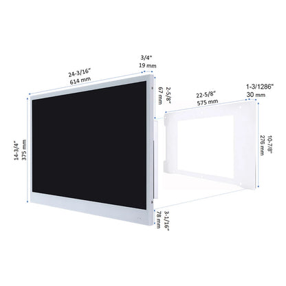 Souria 27 pollici Specchio magico TV LED impermeabile per bagno DTV Sintonizzatore WiFi Android TV Hotel Pubblicità SPA Salon US DVB-T T2 C