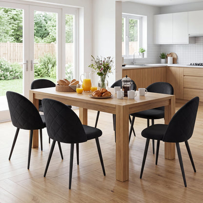 Un Set di 4 sedie da pranzo nordiche da cucina camera da letto comò in velluto Party sedie da pranzo di lusso moderne Design mobili per la casa unici