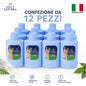 Confezione da 12 Felce Azzurra Talco Fresco 200 g, talco profumato per la cura quotidiana del corpo, 2,4 kg totali