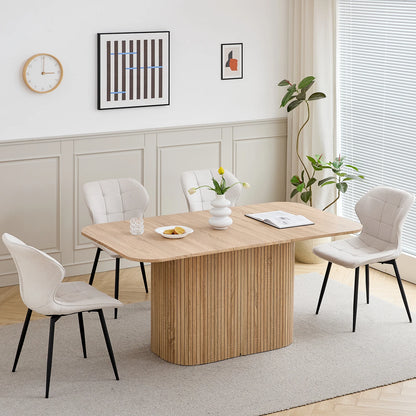 EGOONM Tavolo da pranzo rettangolare in legno massello in stile nordico, tavolo da pranzo per lettura e tempo libero, 160 * 90 cm