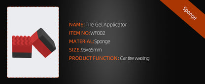 SPTA Wonder Wave Durafoam Spugna Applicatrice Sagomata Grande per Lucidatura Pneumatici e Lavaggio Auto