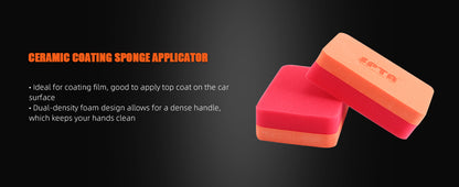 SPTA 1 pz Spugna Applicatrice per Rivestimento Ceramico per Vetri Auto, Ceratura, Lucidatura, Acciaio Verniciato, Lucidatura Durevole per Pneumatici