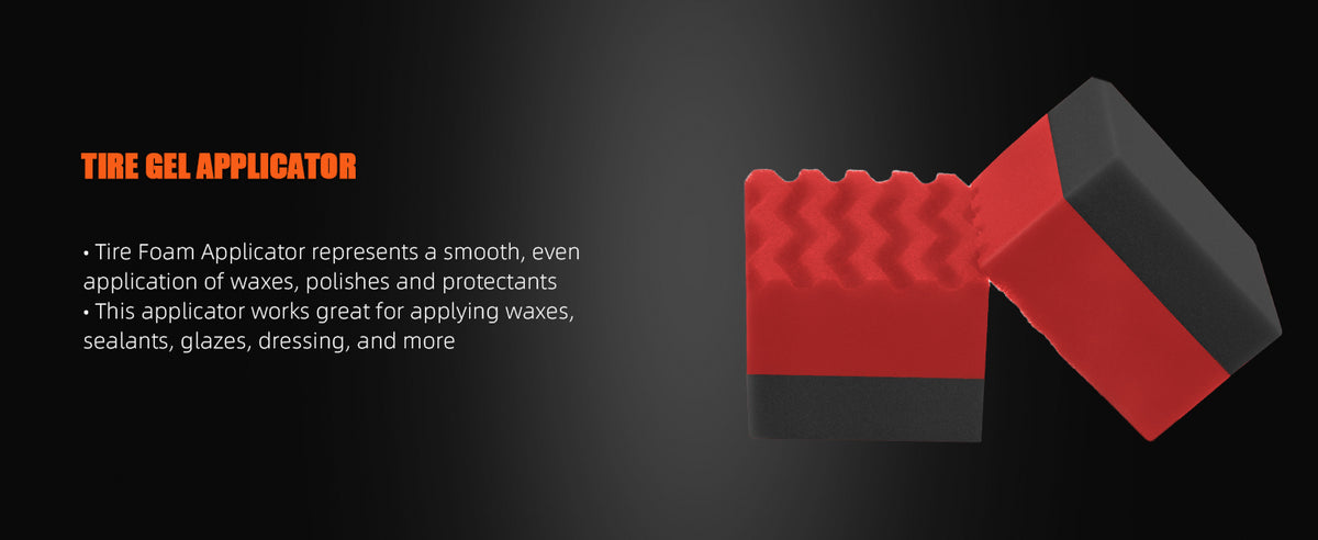 SPTA Wonder Wave Durafoam Spugna Applicatrice Sagomata Grande per Lucidatura Pneumatici e Lavaggio Auto