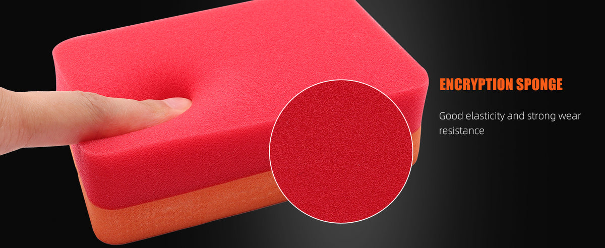 SPTA 1 pz Spugna Applicatrice per Rivestimento Ceramico per Vetri Auto, Ceratura, Lucidatura, Acciaio Verniciato, Lucidatura Durevole per Pneumatici