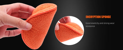 SPTA Tamponi Applicatori in Microfibra da 5 Pollici (125mm) con Fascia Elastica per Lucidatura e Pulizia Auto