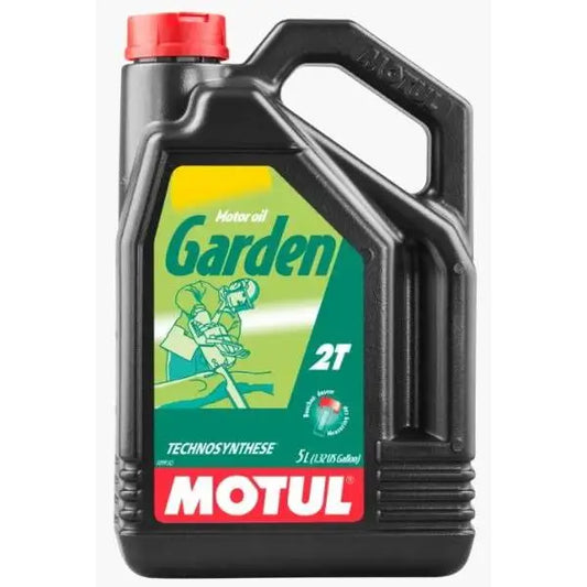 MOTUL GARDEN 2T 
 Olio per attrezzi da giardino con motore a 2 tempi Technosynthese ® 
 Contenitore da 5 litri.