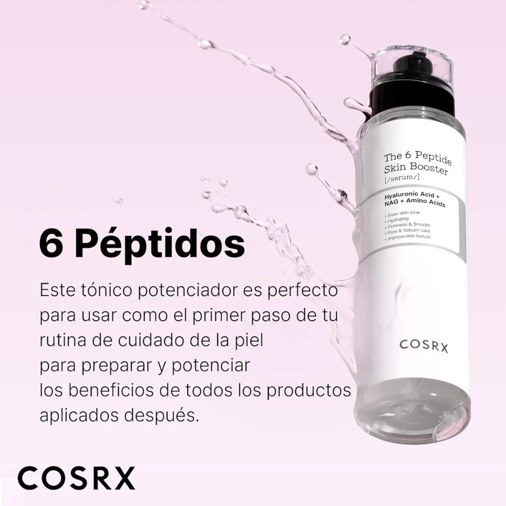 COSRX The 6 Peptide Skin Booster 150 ml, siero/booster leggero a rapido assorbimento con complesso di 6 peptidi
