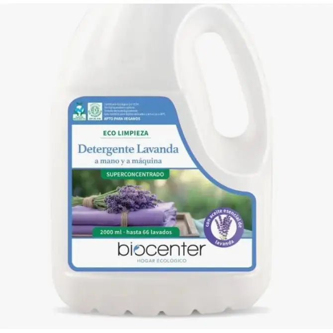 Detergente ecologico - LAVANDA - Super concentrato per uso manuale e in lavatrice - 2 litri