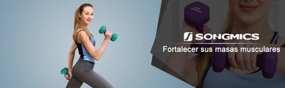 SONGMICS Set di 2 Manubri, 2 x 0,5 kg Manubri Esagonali con Rivestimento in Neoprene per Allenamento di Forza e Fitness a Casa