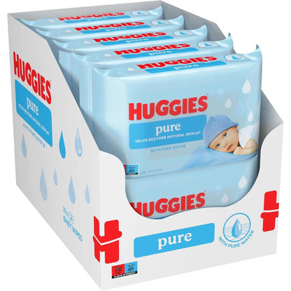 Huggies Salviette Pure per Bambini, con Acqua Pura, 10 Confezioni da 56 Unità
