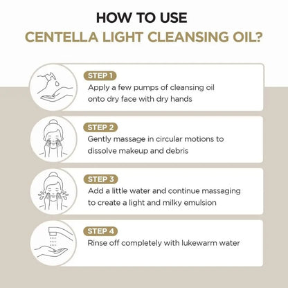 SKIN1004 Olio Detergente Leggero alla Centella di Madagascar 200 ml | Olio Detergente Coreano per Doppia Pulizia, Struccante Delicato con Centella Asiatica per Pori e Pelle Sensibile