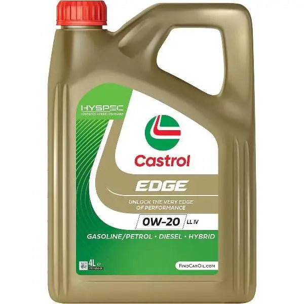 Castrol EDGE 0W-20 LL IV 4L Olio Motore 
 È adatto per l'uso in veicoli automobilistici a benzina e diesel, dove il produttore 
 consiglia: ACEA C5, C6, 0W-20. 
 Contenitore da 4 litri.