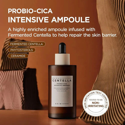 SKIN1004 Madagascar Centella Probio‑Cica Intensive Ampoule 50 ml | Siero coreano intensivo con centella fermentata, probiotici e ceramidi per idratare e lenire la pelle sensibile