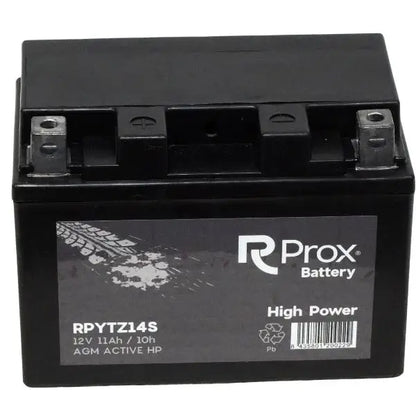 YTZ14S AGM Batteria per Moto ad Alta Potenza 12V 11,2Ah 230Amp. Massima Potenza di Avviamento. Batteria RC Prox Prodotta in Europa.
